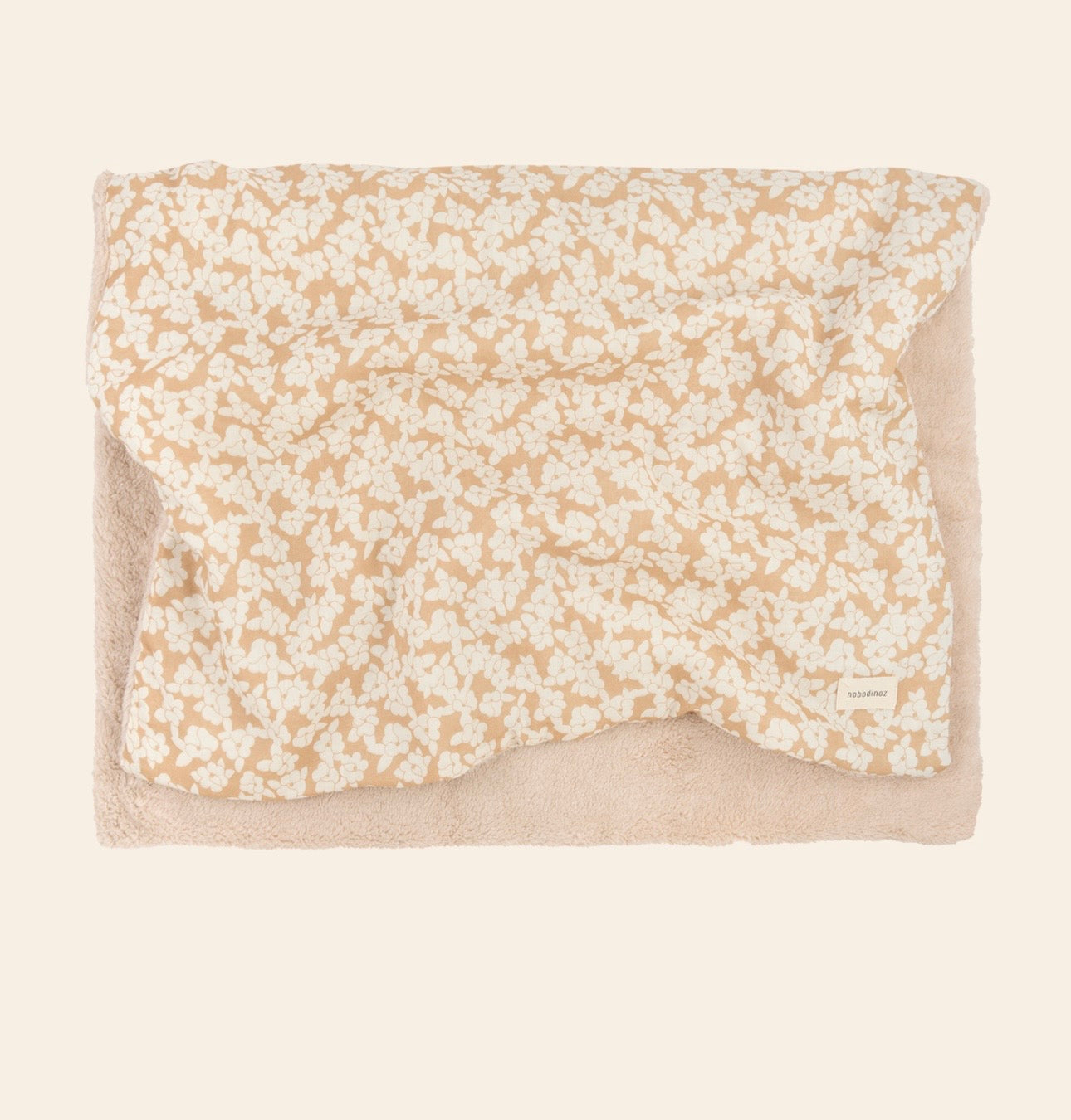 Wabi Sabi Baby blanket Washed double Muslin - Golden Brown Sakura Flowers