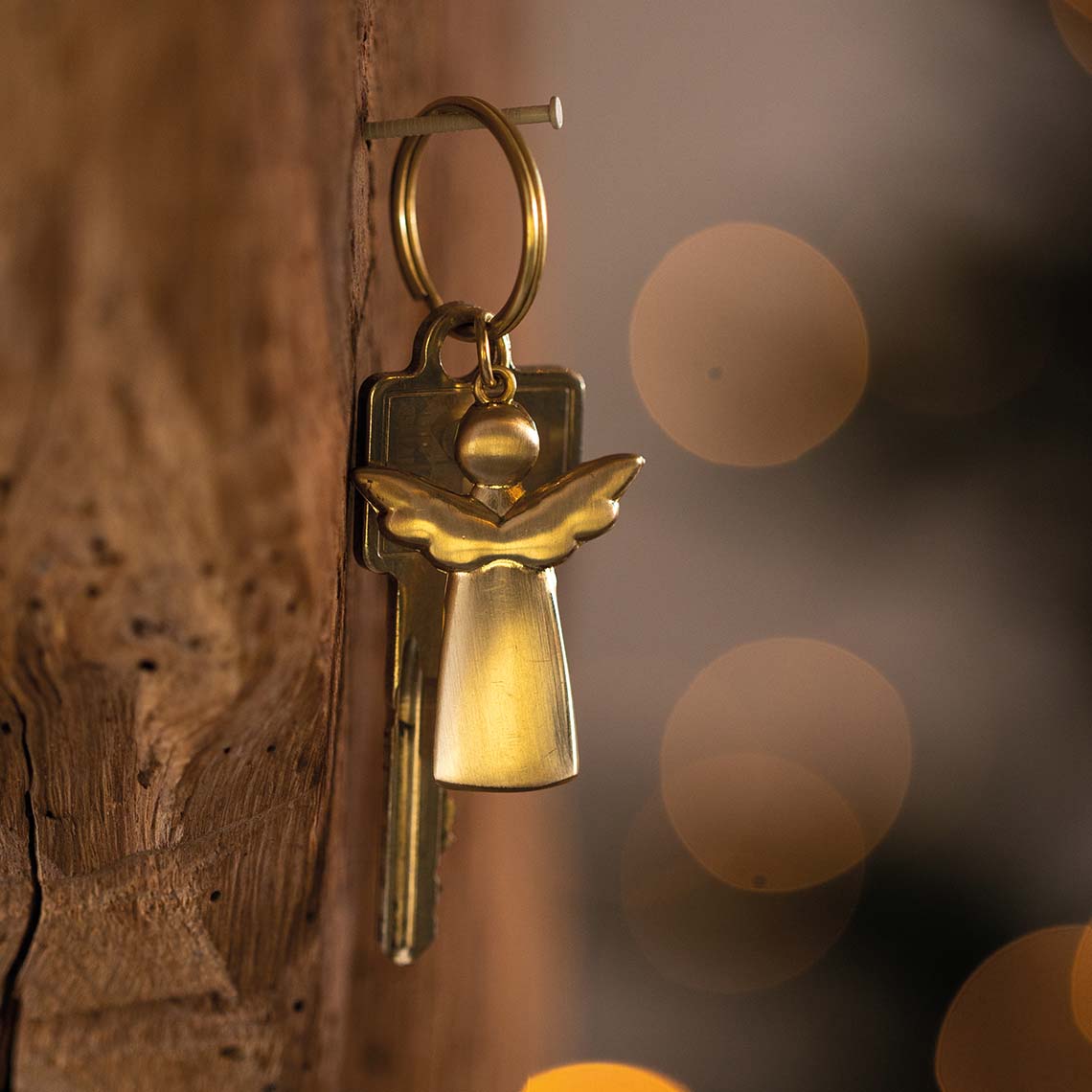Angel keyring gold