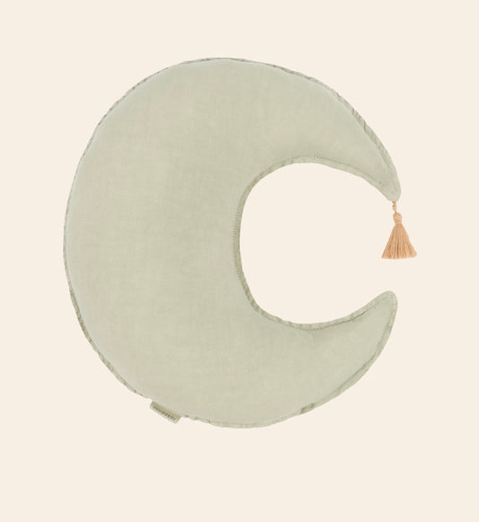 L1N0 Moon cushion linen - Green Matcha