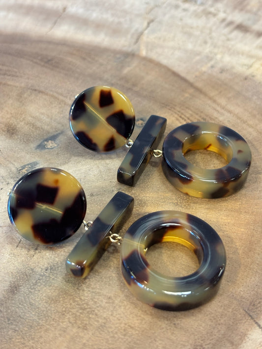 Lovie Earrings acetate brown
