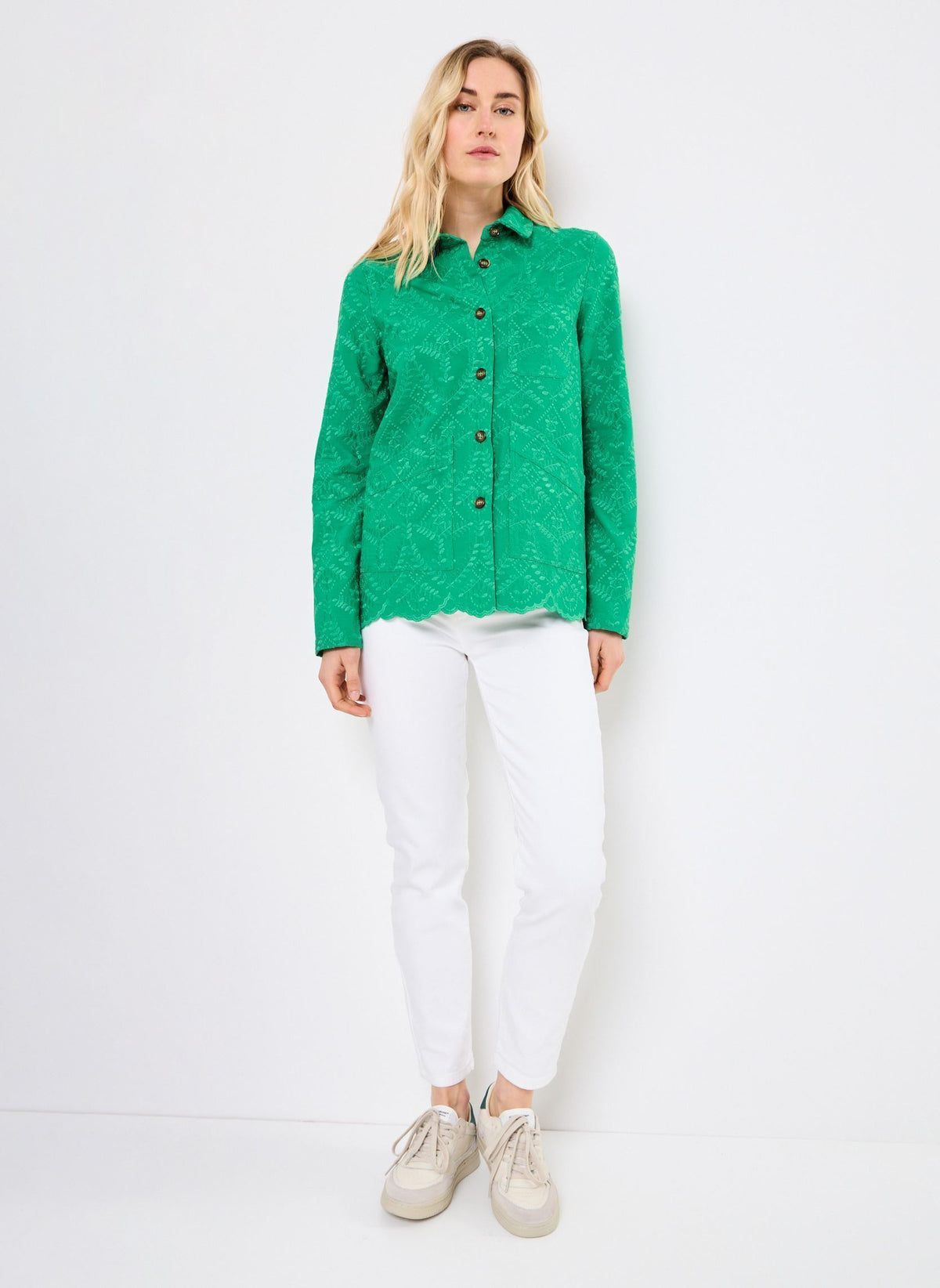 Fauline Embroidered Green