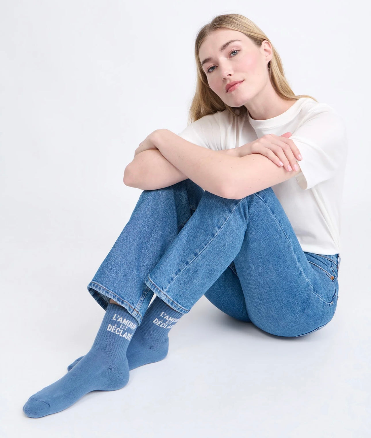 Socks “L’Amour est déclaré” Women/Men Blue