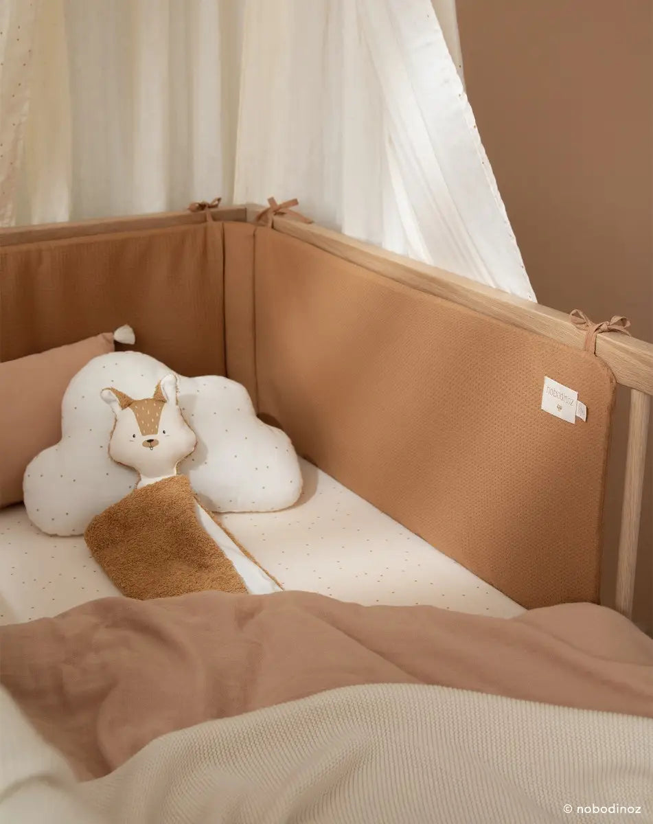 Nest cot bumper for crib - natural