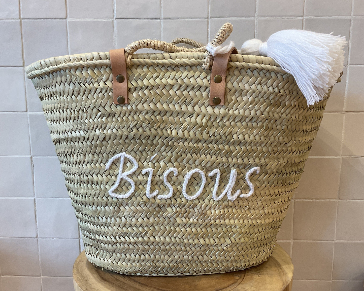 Moroccan Basket Bag Bisous