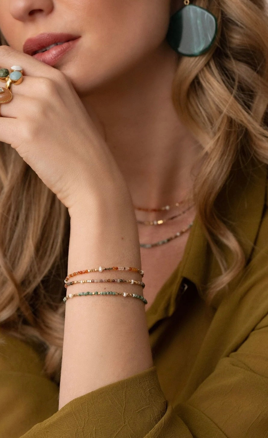 Braceline Bracelet Natural Stones Gold