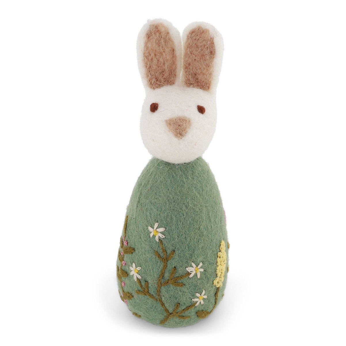 Big Bunny w/Flower Embroidery Green