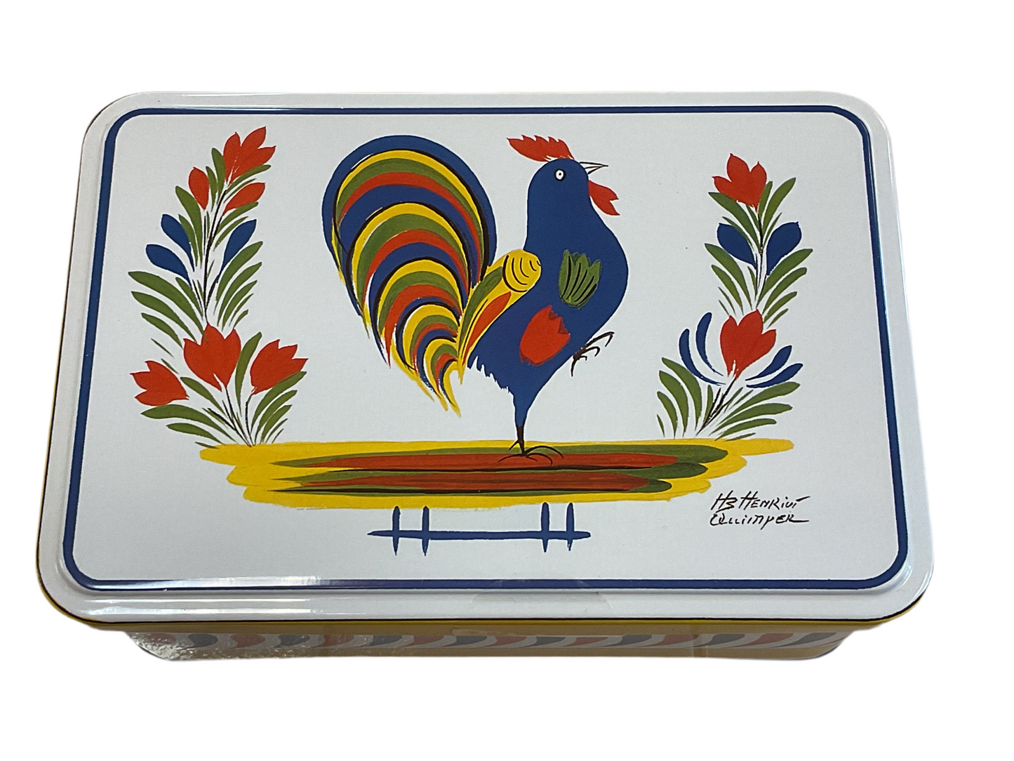 Galettes pure butter biscuits Quimper Rooster Tin Maison Peltier