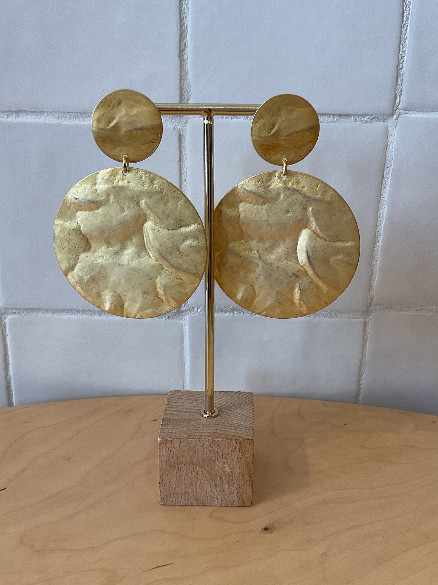 Ausar gold pierced Earrings - Francine Bramli