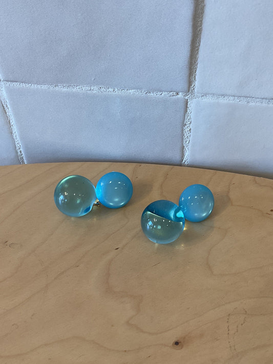 Ball Small Blue Earrings