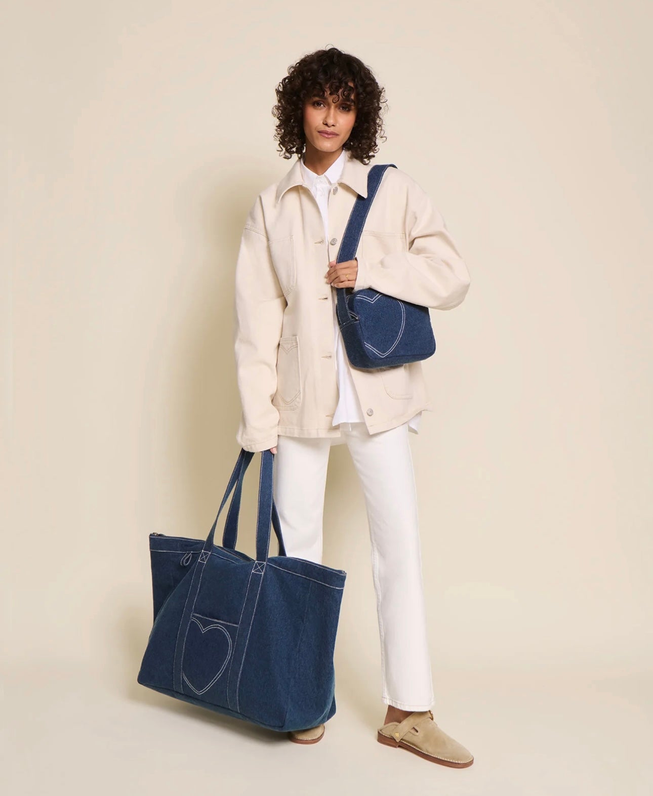 Extra-Large Tote Bag Denim Blue