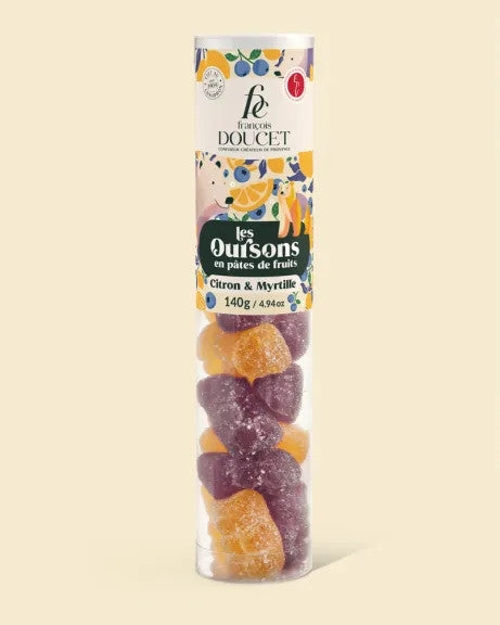 Lemon-blueberry jellies fruits bear - pâte de fruits  140g (4.9oz) - Francois Doucet