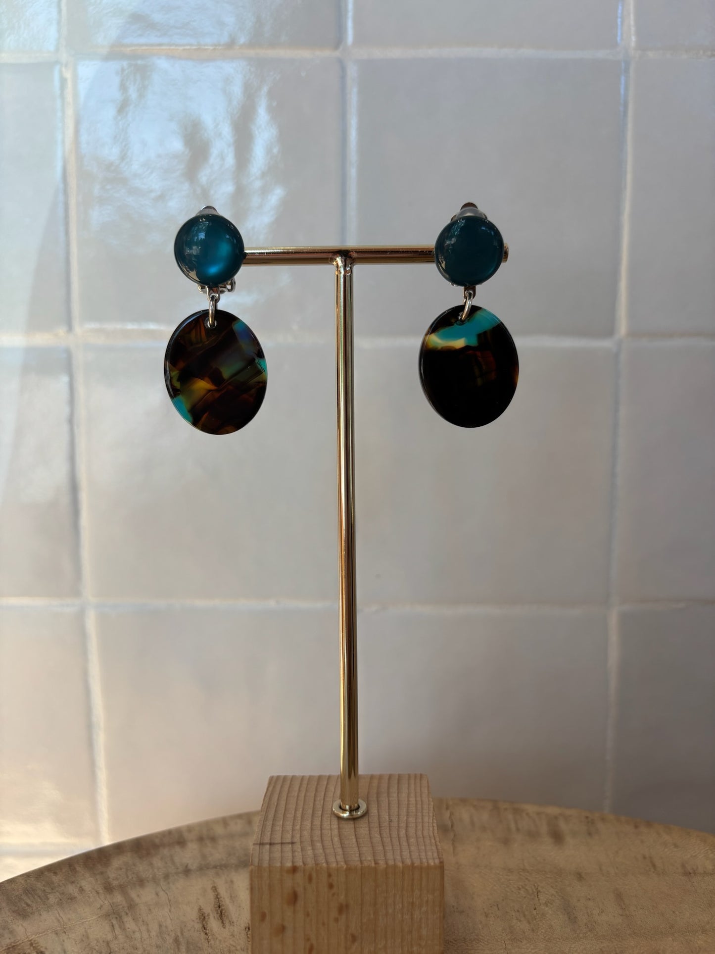 Kenya xs earrings acetate blue