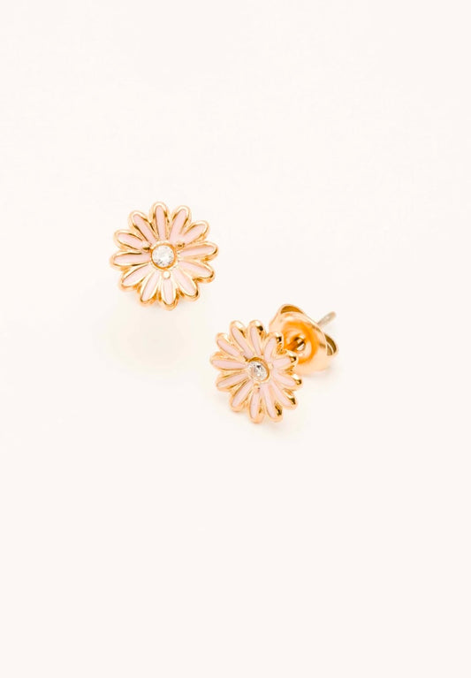 Aloysia Flower Earring Light Pink Gold