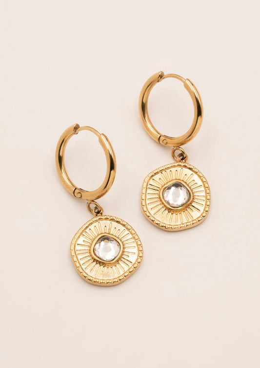Melissane Earring Crystal Gold
