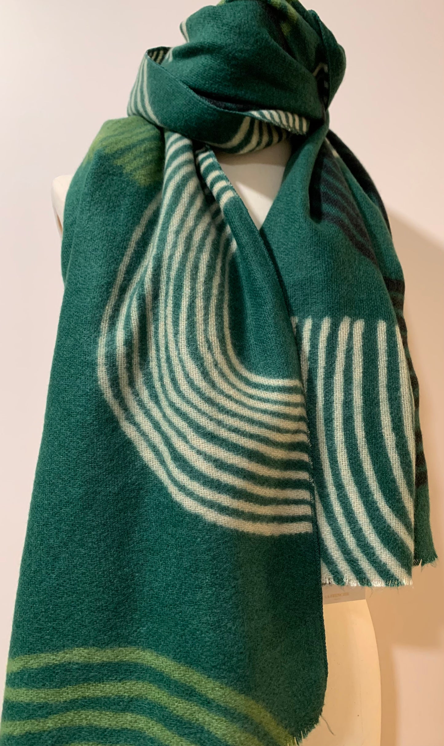 Scarf Abstract Pattern Green
