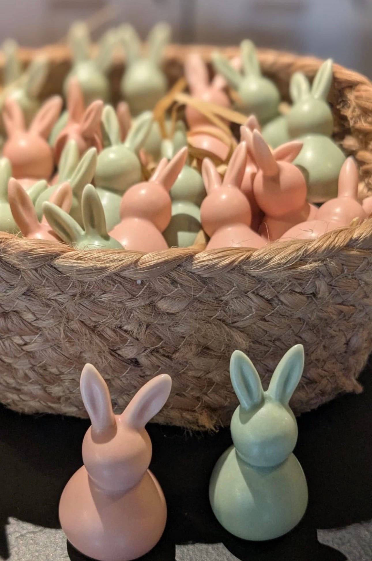 Easter Mini Bunnies Green & Pink