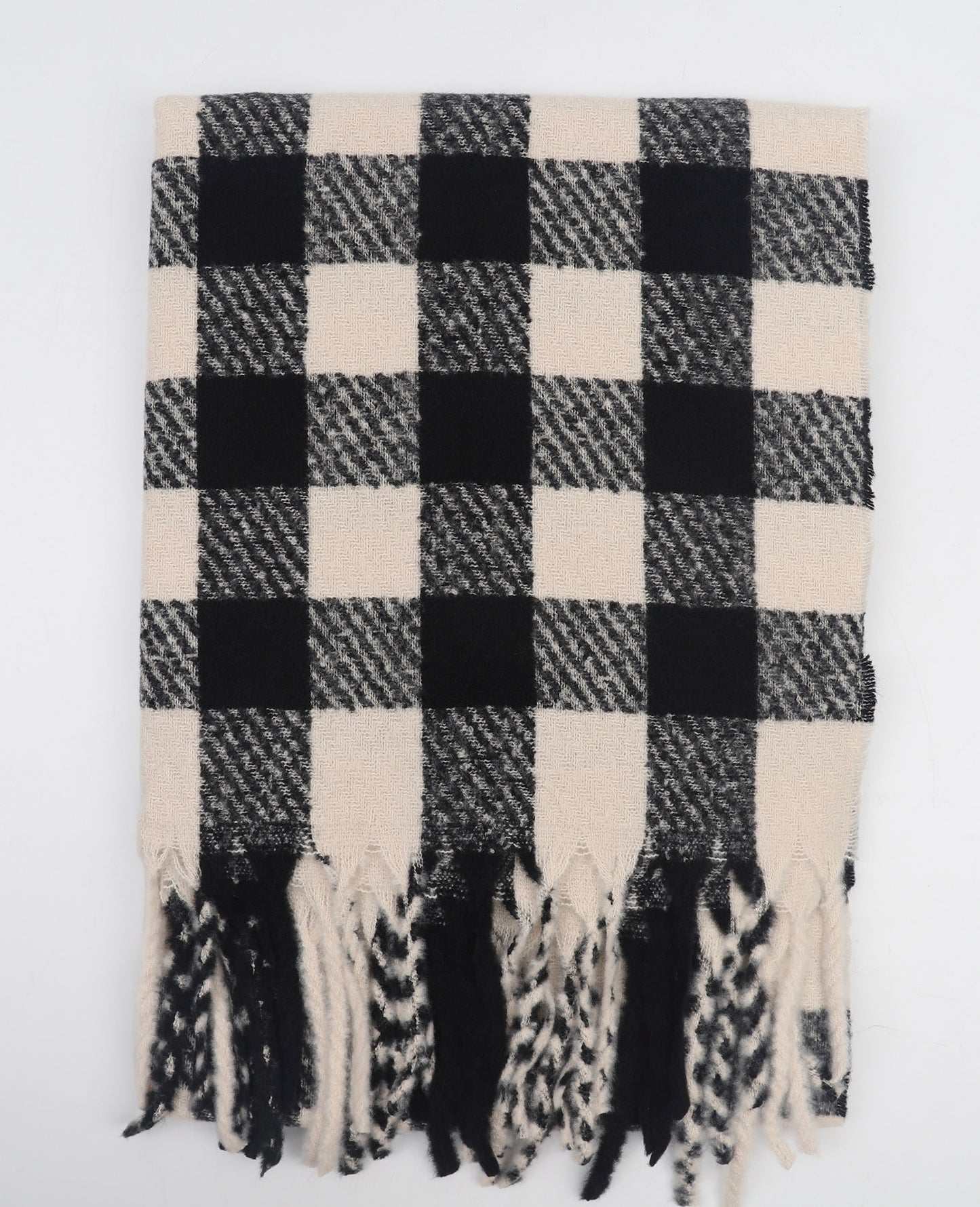Long Scarf Beige & Black
