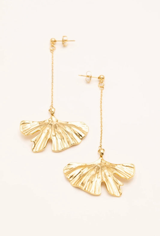 Ginkgo XL Earring Gold