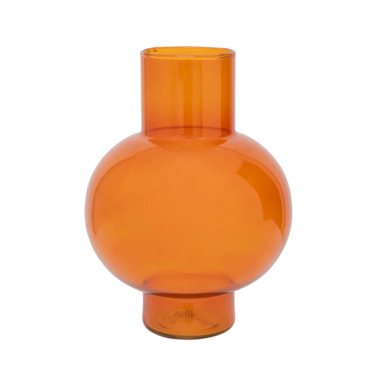 Vase Recycled Glass Tummy Orange Rust 106444