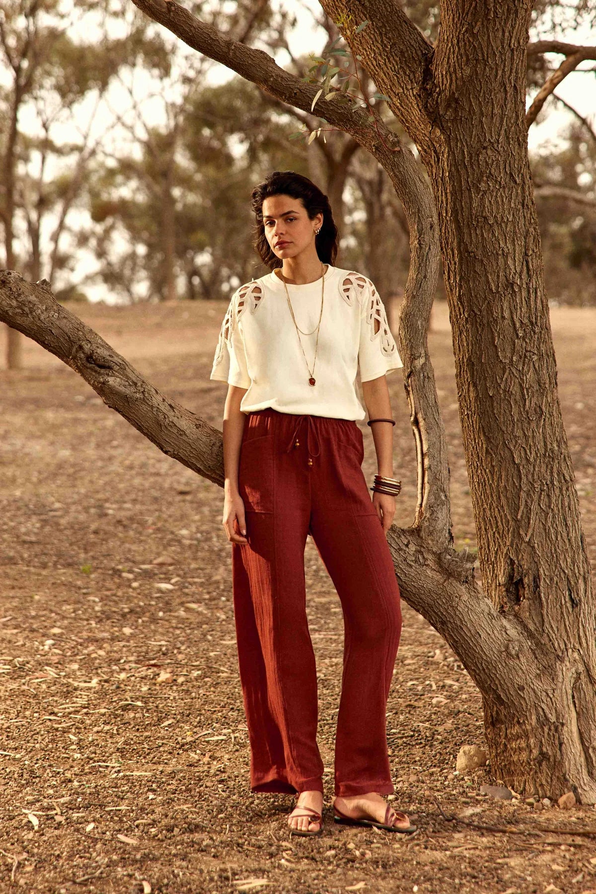 Pilor Pants Bordeaux