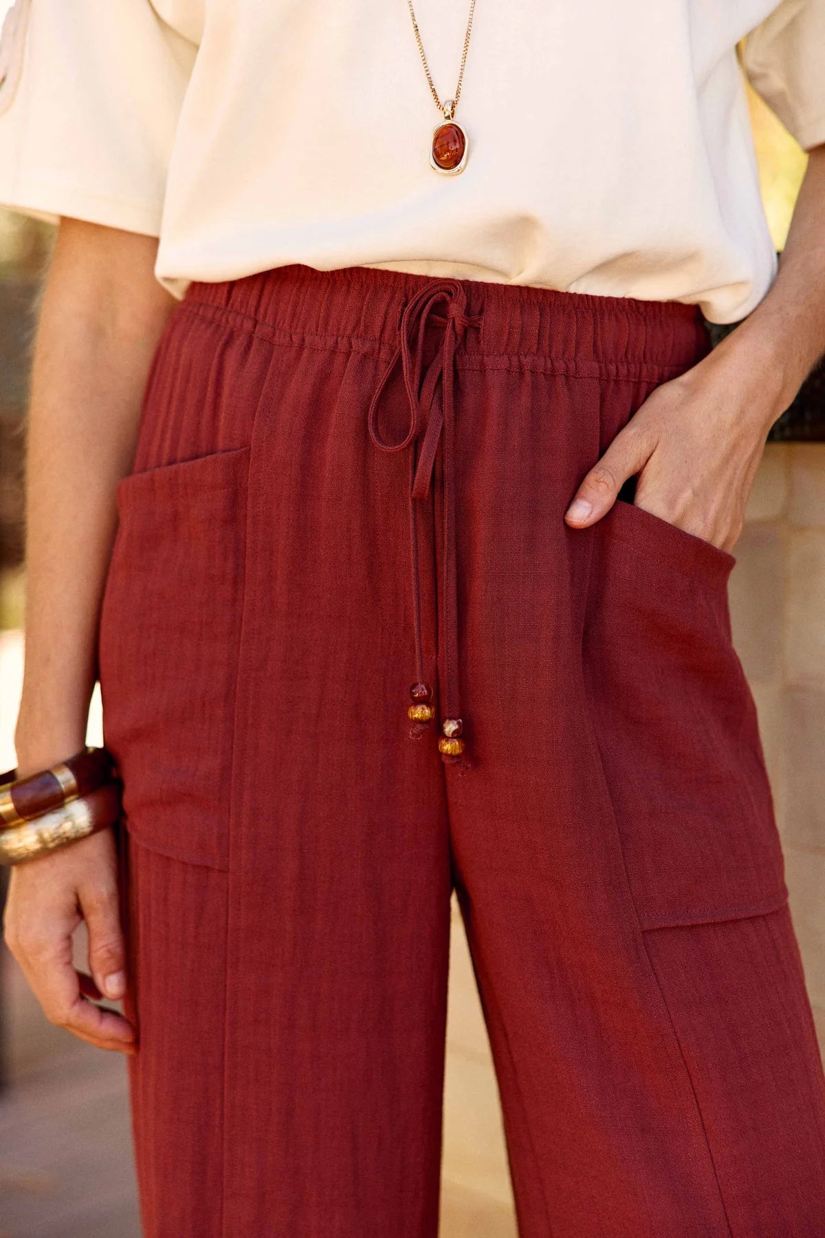 Pilor Pants Bordeaux