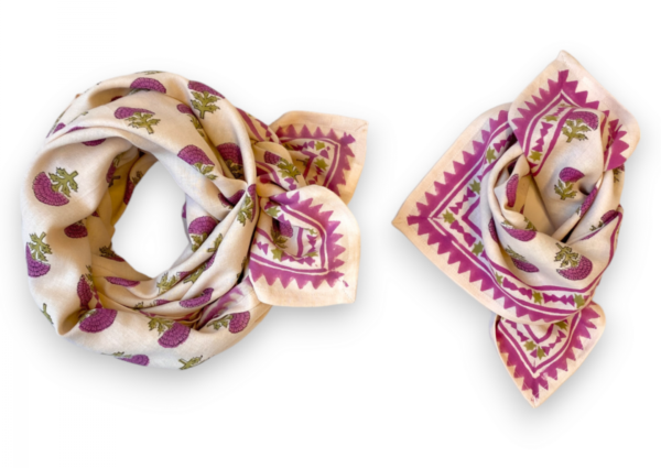 Big Scarf Latika - Florets Macadamia