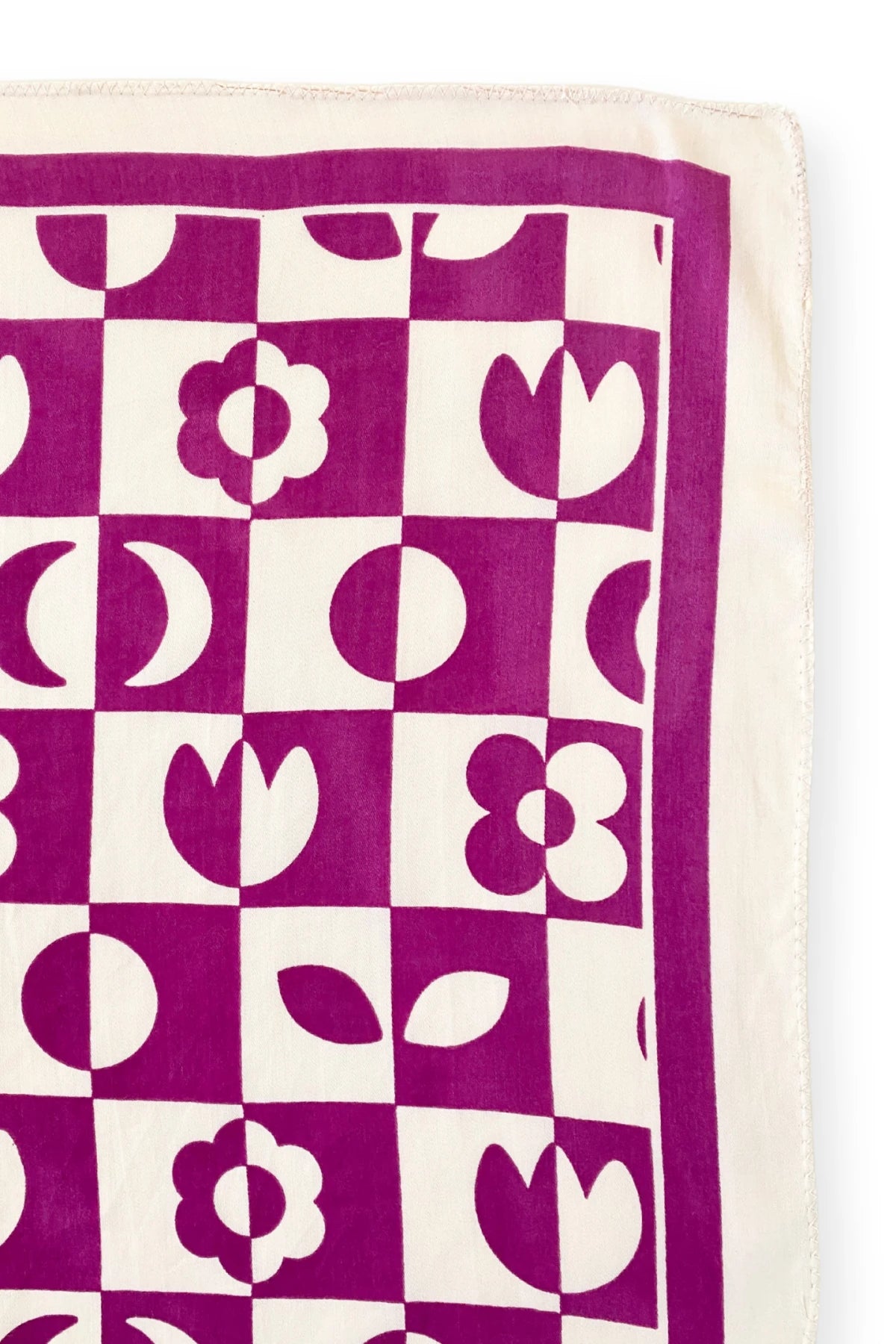 Big Scarf Palika - Damier Fuchsia
