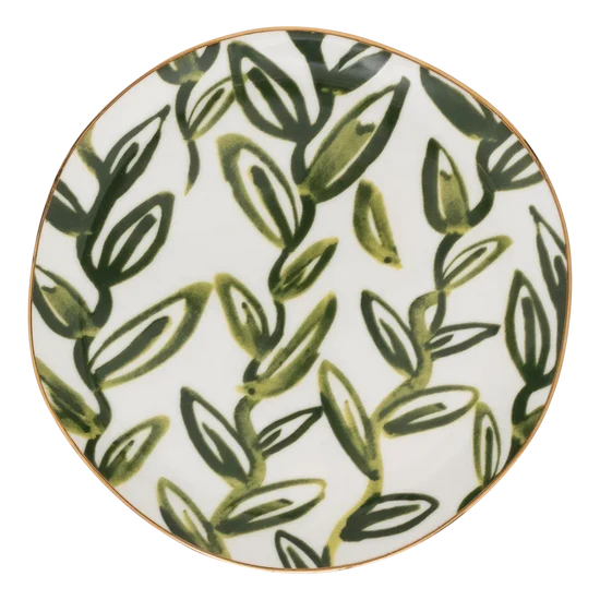 Good Morning Plate 108198 Leaves Evergreen Sprig