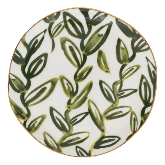 Good Morning Plate 108198 Leaves Evergreen Sprig
