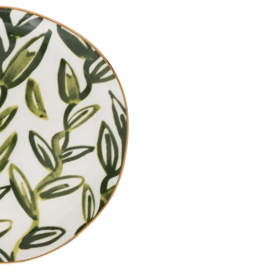 Good Morning Plate 108198 Leaves Evergreen Sprig