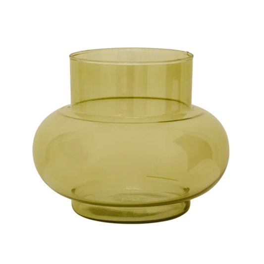 Vase Recycled Glass Tummy Olive Oil 106447