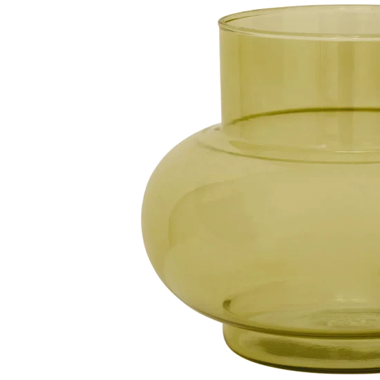 Vase Recycled Glass Tummy Olive Oil 106447