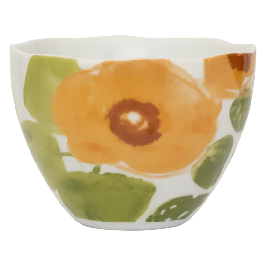 MUG TEA Cappuccino/Tea Floral Art 108074 Caramel