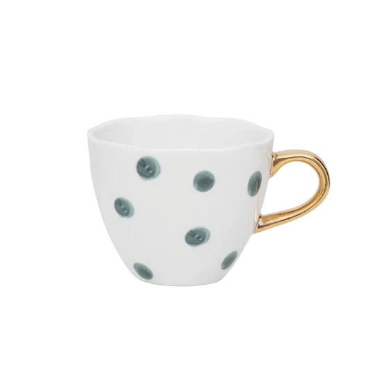 Good Morning Cup Coffee Blue Green White 8cm 105946
