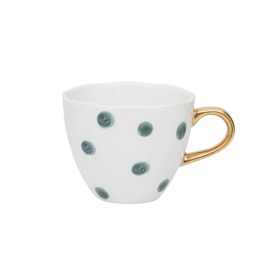 Good Morning Cup Coffee Blue Green White 8cm 105946