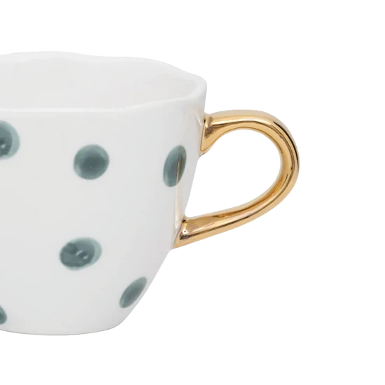 Good Morning Cup Coffee Blue Green White 8cm 105946