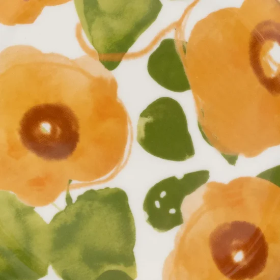 Good Morning Plate Floral Art Caramel 108196