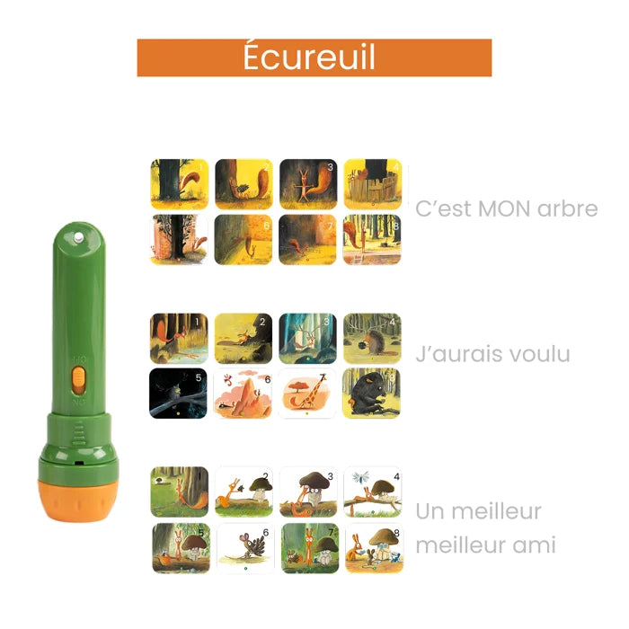 Display of 10 storybook torches - Squirrel