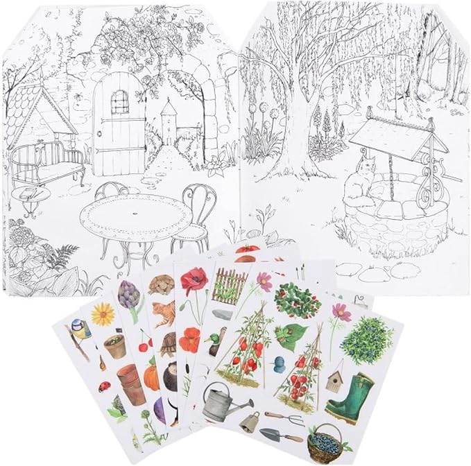 Coloring Book Stickers - Garden Theme