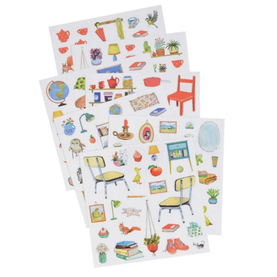 Coloring Book Stickers - The Big Family
