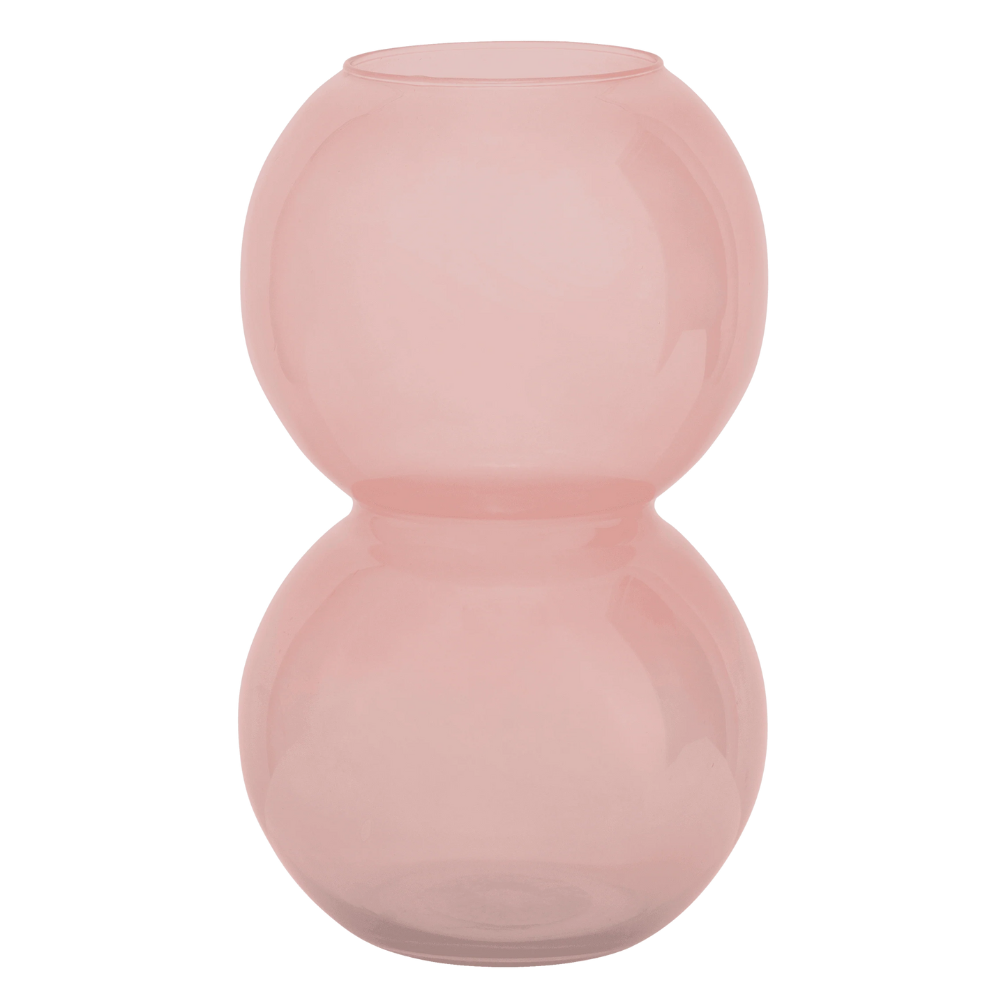 Vase Recycled Glass 105913 Bulb Branded Apricot Pink