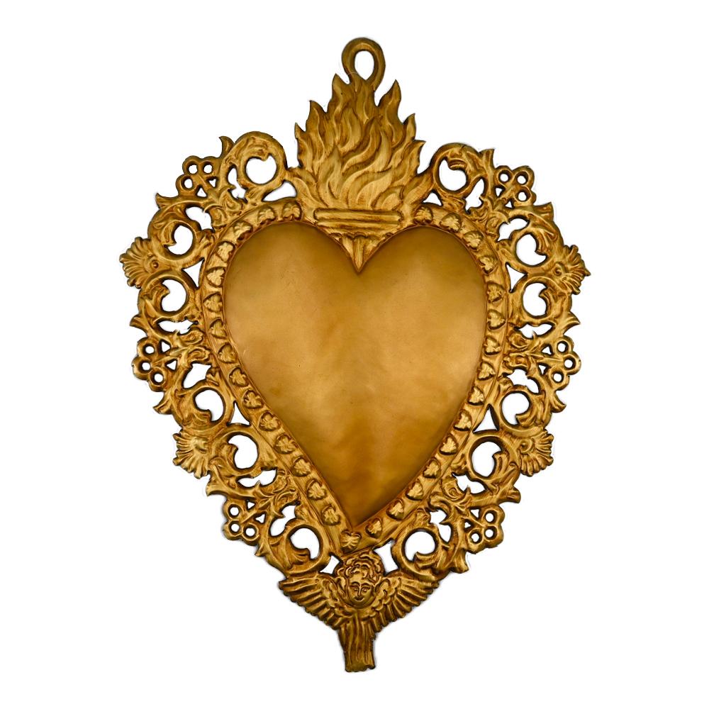 Heart Ex-voto Maria Large Gold - Boncoeurs