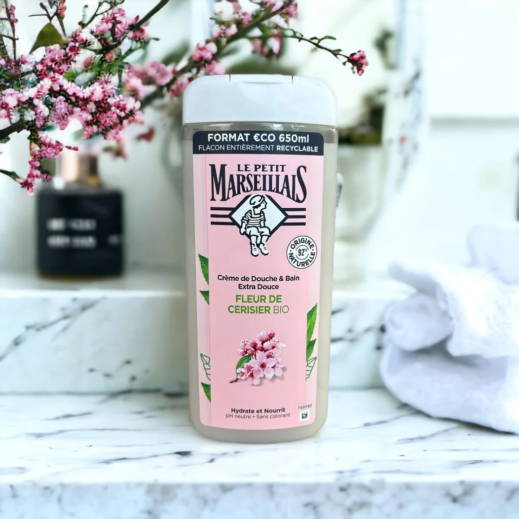 Shower gel cherry flower - Le Petit Marseillais 65cl-22fl.oz