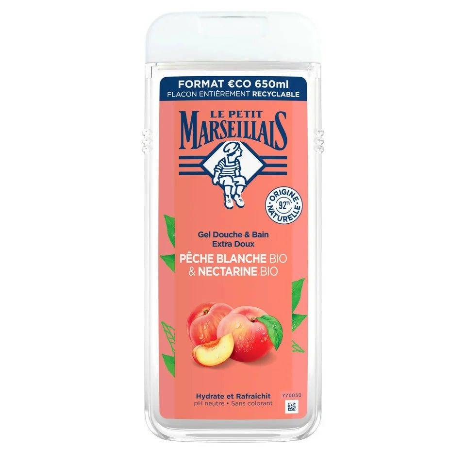 Bath & Shower gel peach & nectarine - Le Petit Marseillais 65cl-22fl.oz