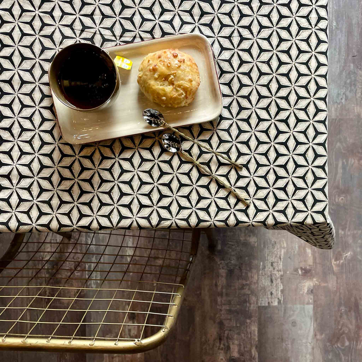 Tablecloth 170x250 Stars Carbone - Boncoeurs