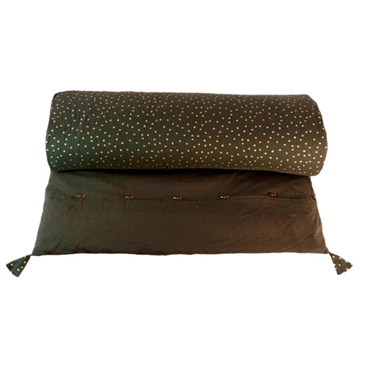 Dots Old Gold Quilt In for Bed  - Boncoeurs