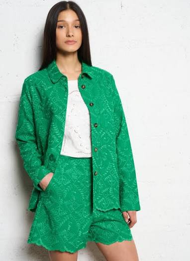 Fauline Embroidered Green