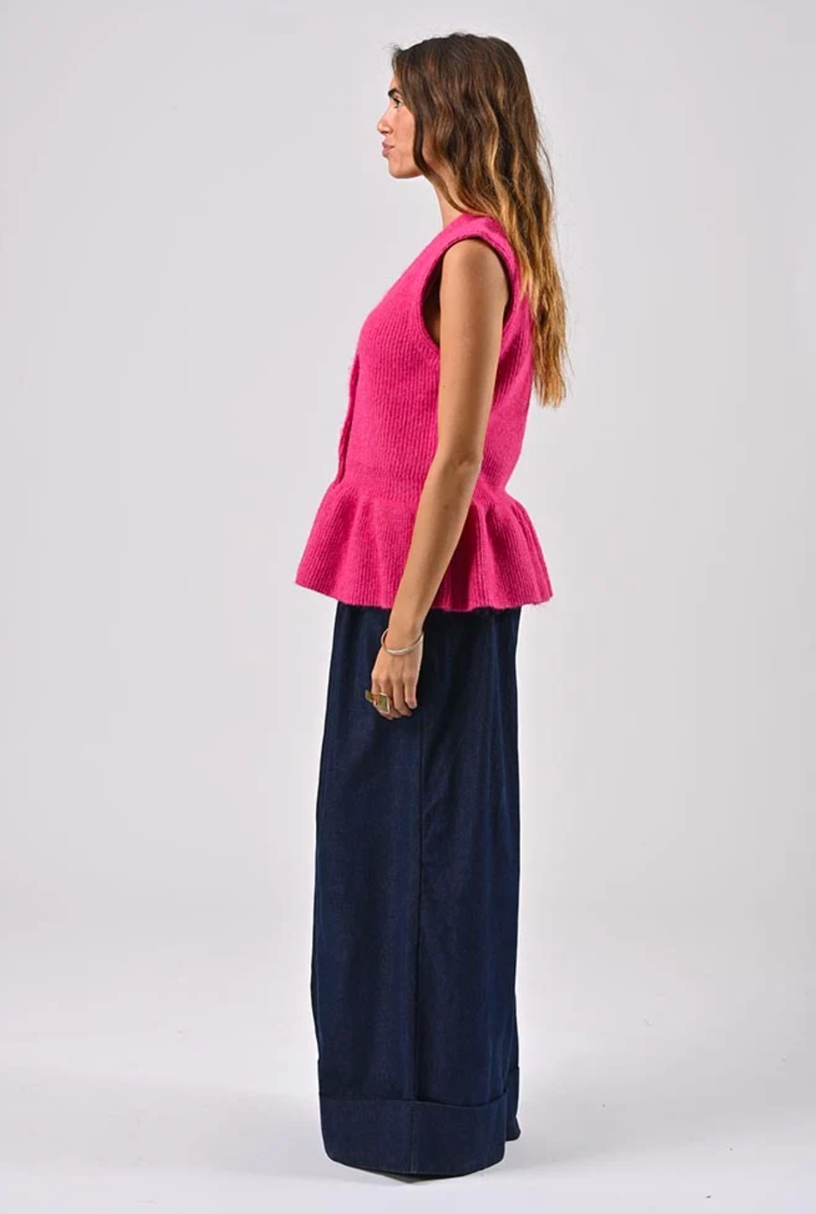 Ayline Wool Cardigan Pink Fuschia