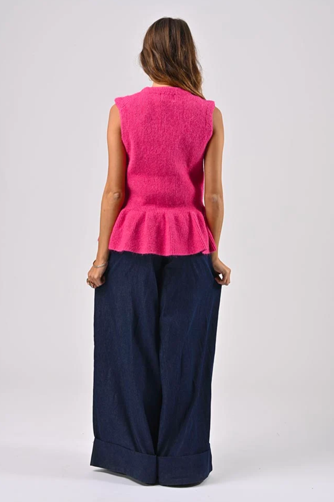 Ayline Wool Cardigan Pink Fuschia