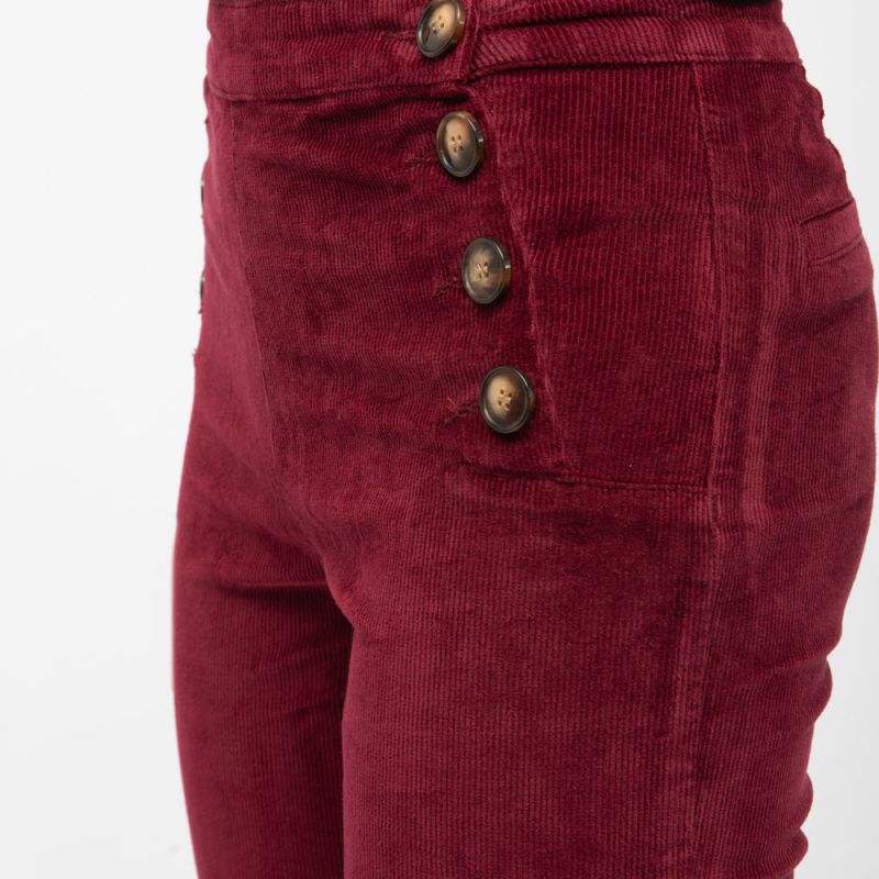 Paulie Velvet Pants Raspberry